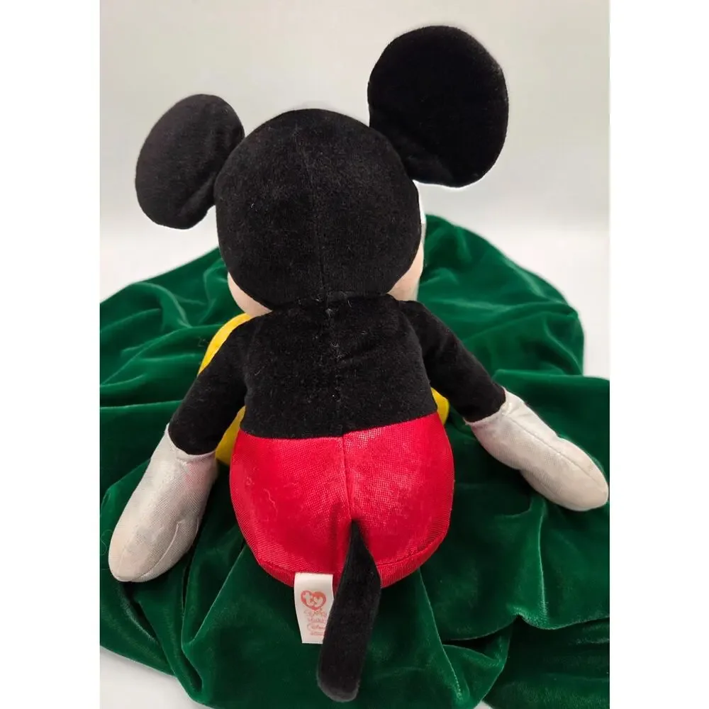 Ty Beanie Disney Sparkle Mickey Mouse Plush Gold Shoes Silver Gloves Kellytoy